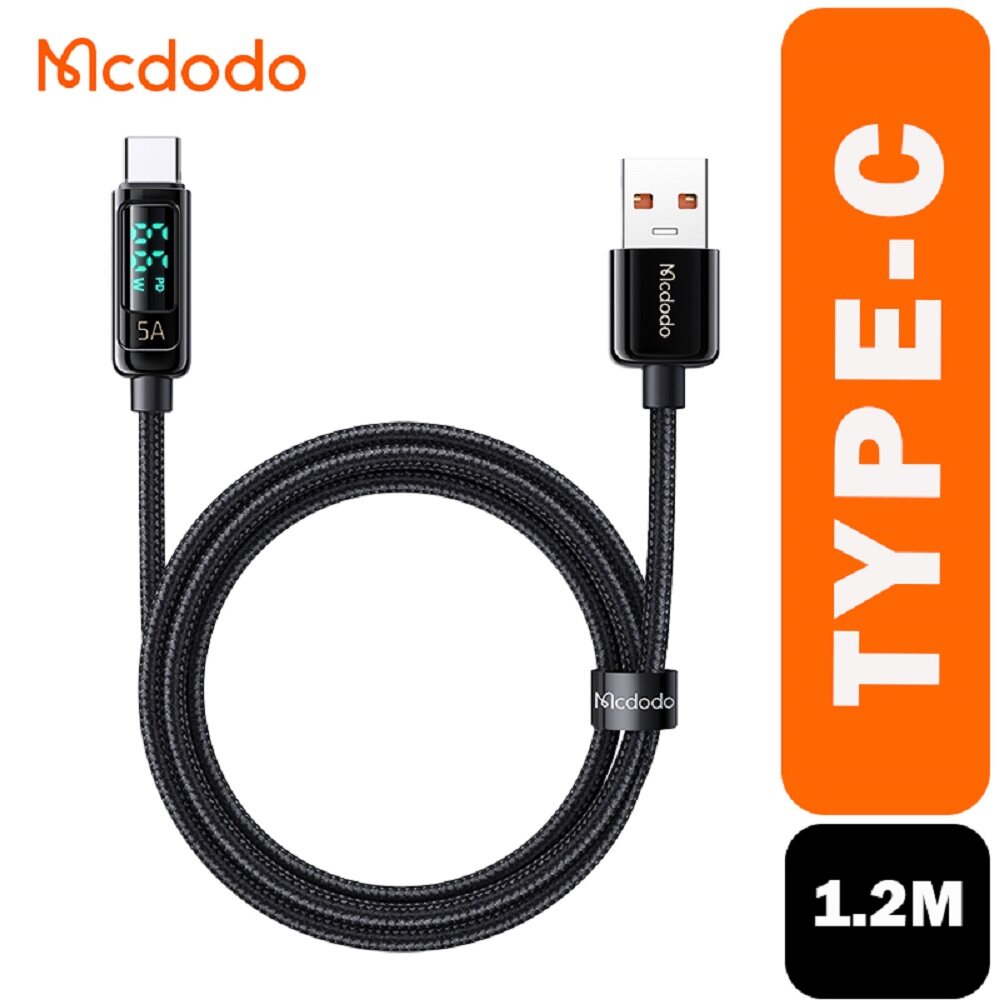 Mcdodo 5A Fast Charge Digital Pro ประเภท C Super Charge สายข้อมูล (1.2M)