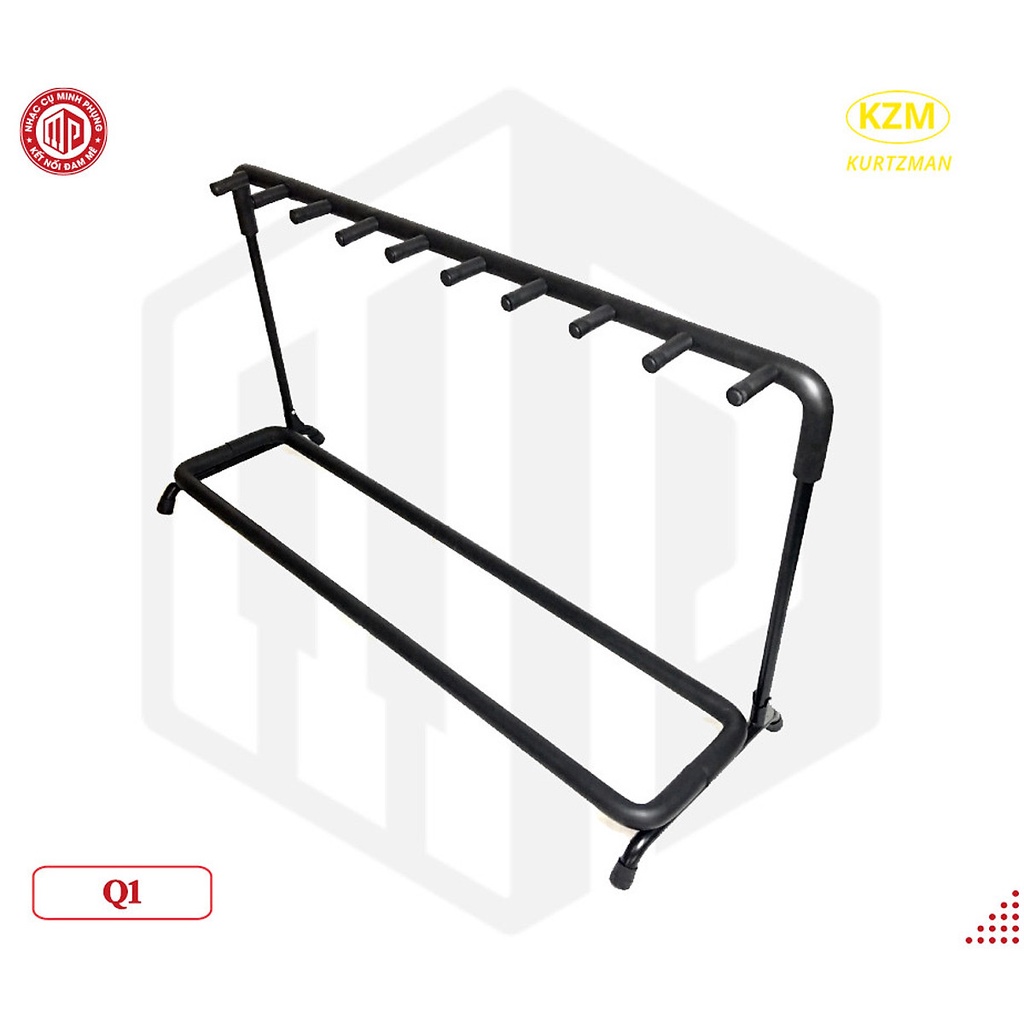 Chân/ kệ để đàn guitar Kzm Kurtzman Q1 - Loại để nhiều cây đàn - Màu đen - Hàng chính hãng