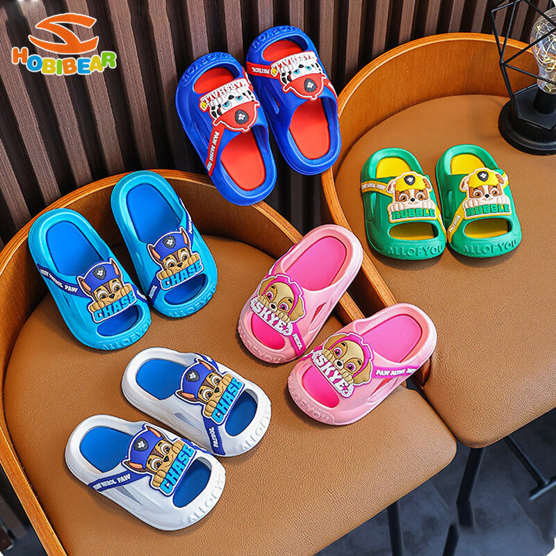 HOBIBEAR children's sandals Cartoon boy's soft sole outerwear shoes indoor bath slippers ราคา 149 บาท*ส่งฟรี