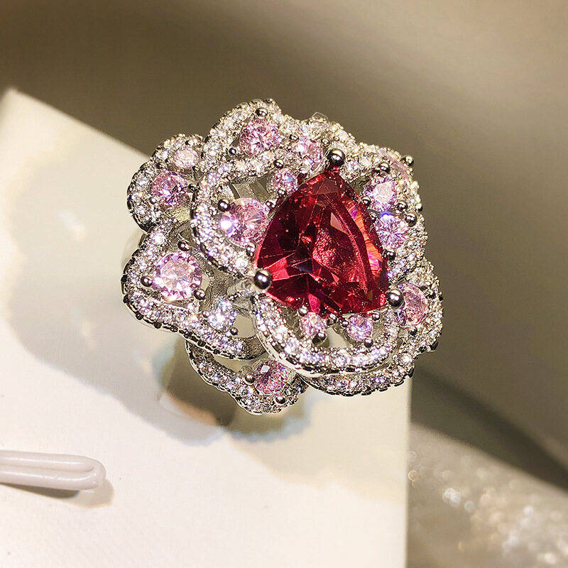 彩色冰花切开戒口指节日饰品