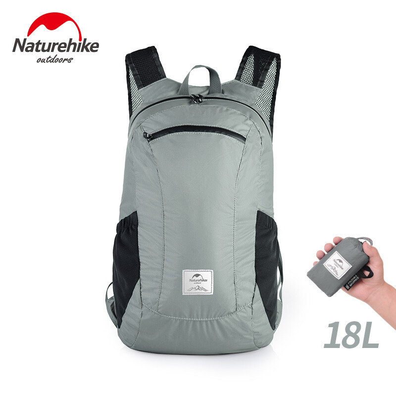 Naturehike 18 Lít Ultralight Folding Ba Lô Du Lịch 30D Vải Nylon Chống Nước YKK Zipper Đi Bộ Cuối Tuần Túi Chỉ 120G Với Túi Lưu Trữ NH17A012-B