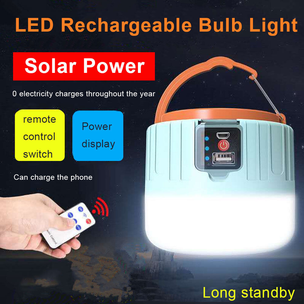 SUNY [ready stock&Free Ship] 1/2pcs 60W/190W/280W  Solar LED Camping Light USB Rechargeable Bulb For Outdoor Tent Lamp Portable Lanterns Emergency Lights For BBQ Hiking Drop ship