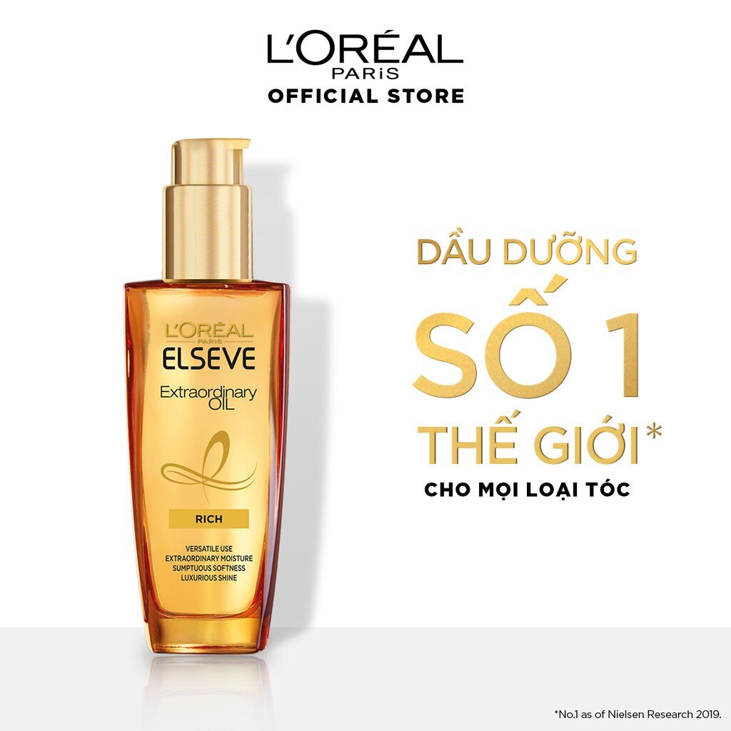 Dầu Dưỡng Tóc L'Oreal Tinh Dầu Hoa Tự Nhiên Elseve Extraodinary Oil 100ml