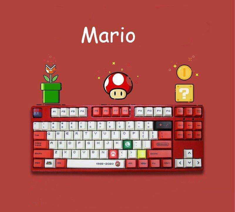119 Keycap Mario Theme PBT Nắp Phím Có Chiều Cao Nguyên Bản Thăng Hoa Nắp Phím Cơ Bàn Phím Tự Làm Cho Bàn Phím Cơ