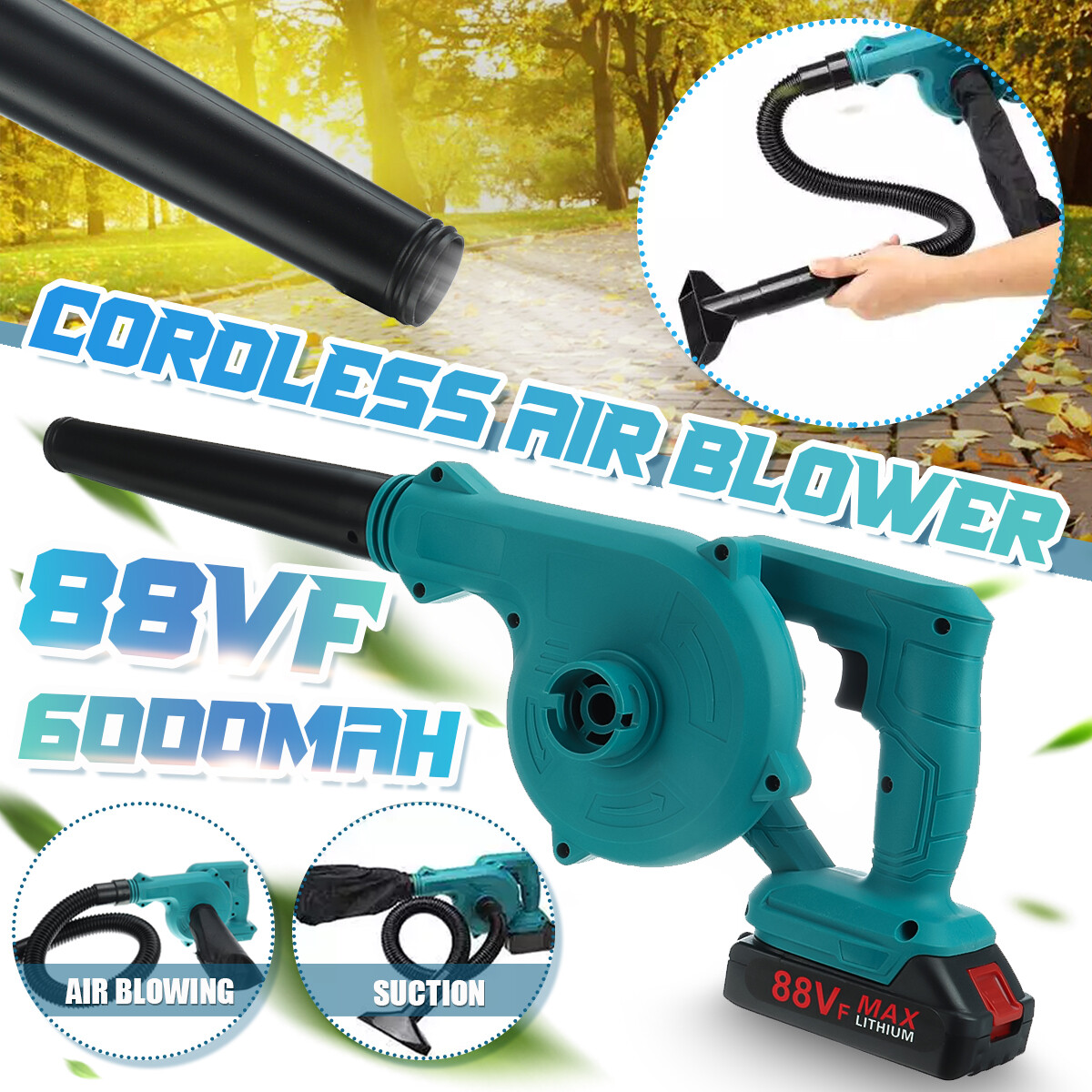 88V Cordless Air Blower Vacuum Variable Speed Blower/Vacuum Power Boost