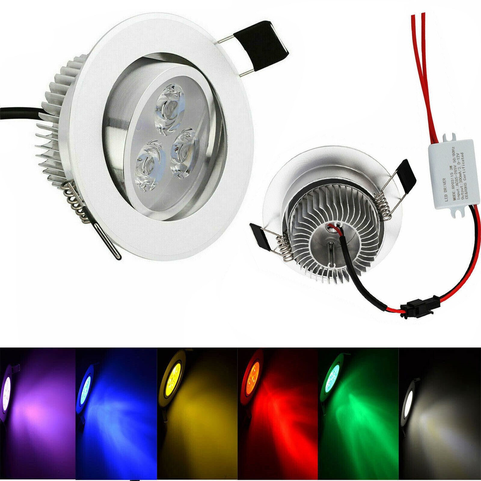 ERANPO Đèn Trần Âm Trần LED Có Thể Điều Chỉnh Độ Sáng Cao 6W Bóng Đèn Tấm AC 220V Có Trình Điều Khiển, Cho Gia Đình Trong Nhà Trắng Mát/Trắng Trung Tính/Ấm Áp Trắng