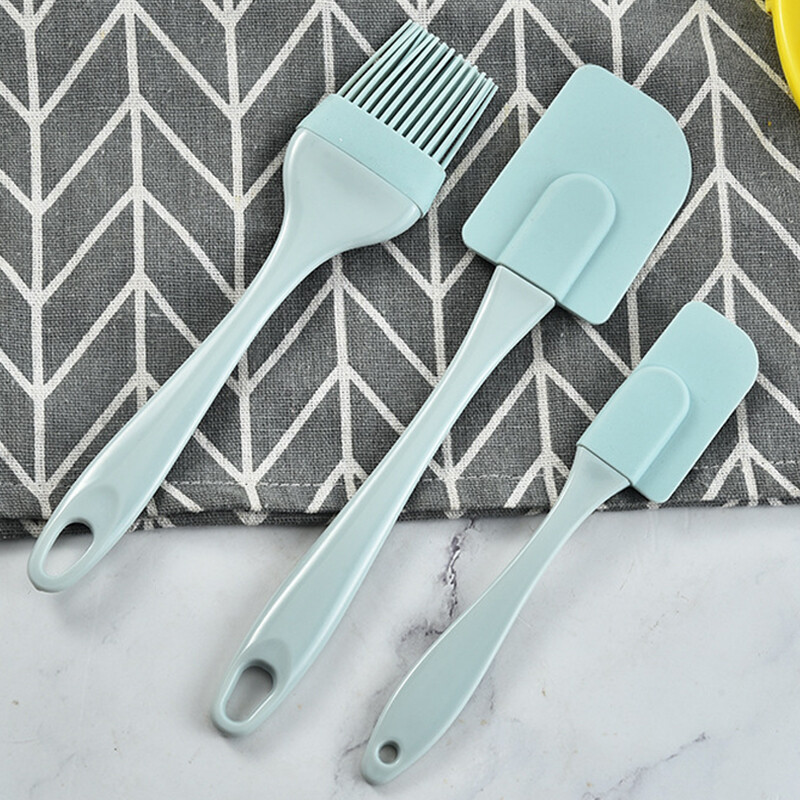 JIINTO 3 Cây Vét Bột Bánh Dụng Cụ Nhà Bếp Dụng Cụ Nấu Ăn Đa Năng Dụng Cụ Làm Bánh Chống Dính Silicon/PP