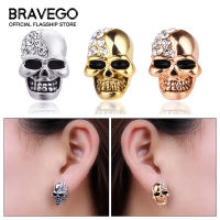 Bravego 1 Pair Retro Skull Earrings Fashion Ear Studs Halloween Decoration Jewelry Gift