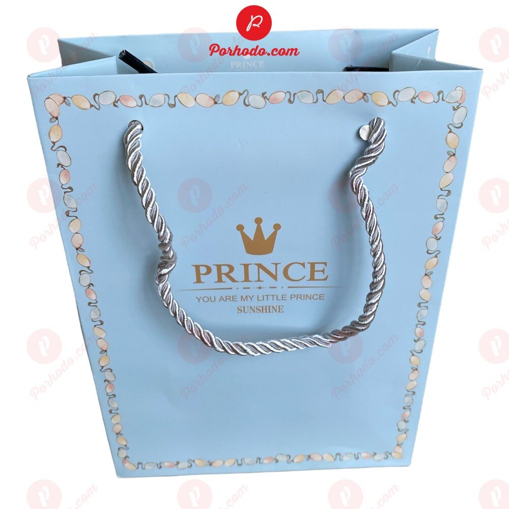 Túi Đựng Quà Giấy Cứng Prince Xanh Dương Kb216093, Túi Giấy Gói Quà Đẹp