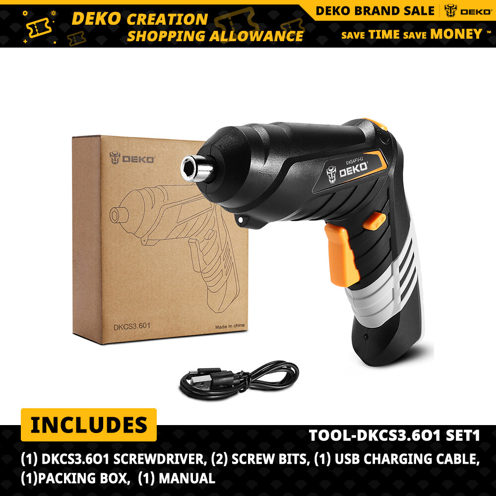 DEKO DKCS3.6O1 S1/S2/S3 Tuốc Nơ Vít Điện Không Dây Tác Động Chuck Keyless Sạc B * Atpet Tuốc Nơ Vít Nhỏ Để Làm Việc Gỗ