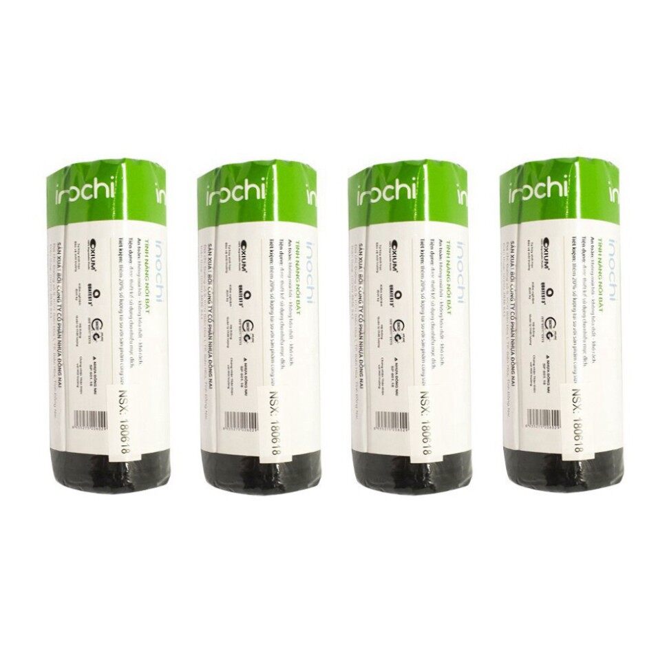 [ 3 size - cuộn lẻ ] Túi Rác Tự Huỷ Inochi Có Quai Tiện Dụng Loại 10L, 25L, 50L- Dạng Cuộn Màu Đen Tiêu Chuẩn Nhật Bản , cuộn lẻ