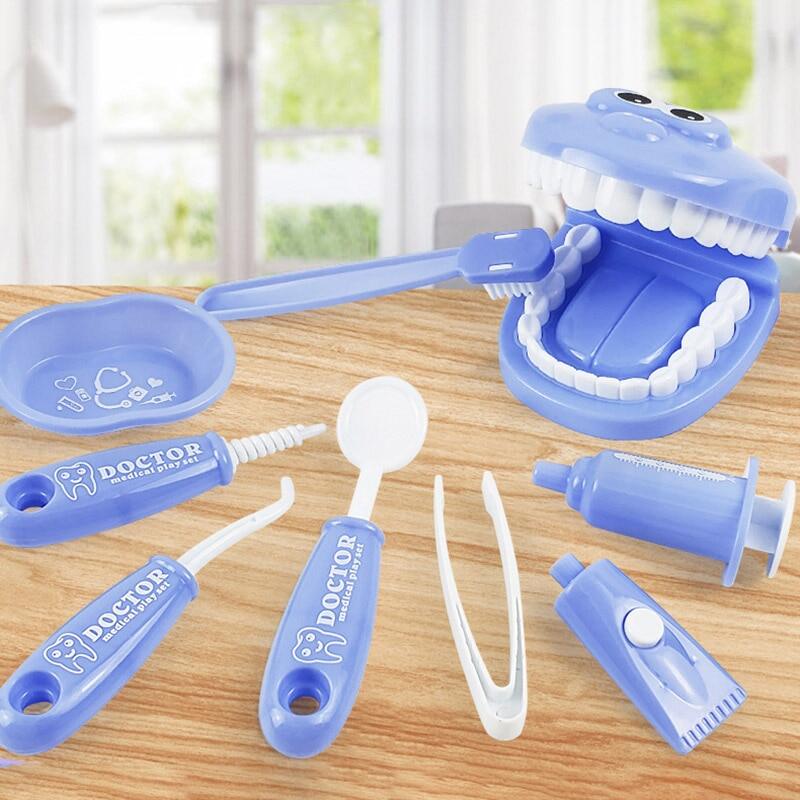 Kids Pretend Play Toy Dentist Check Teeth Model for Doctor Role Play Home