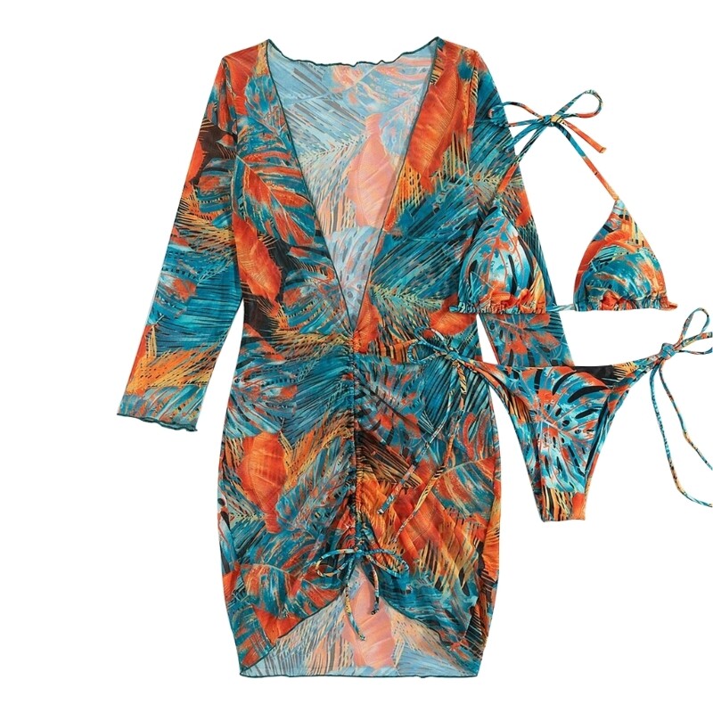 225268XXL Saphire Ocean Patchwork Wanderer Dress XXL main image 0