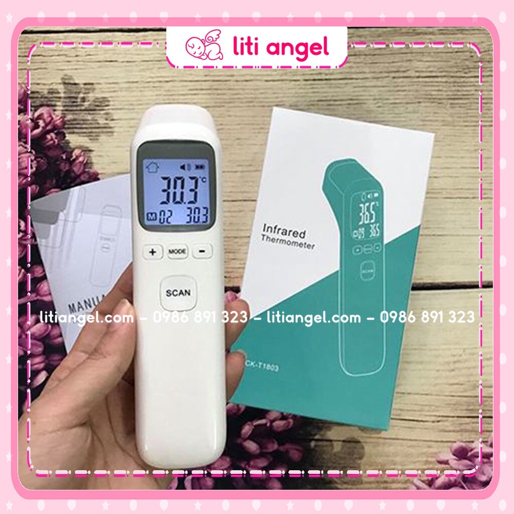 Nhiệt kế điện tử hồng ngoại đa năng Infrared đo nước pha sữa, đo thân nhiệt trán tai cho bé, nhiệt độ thức ăn nước tắm