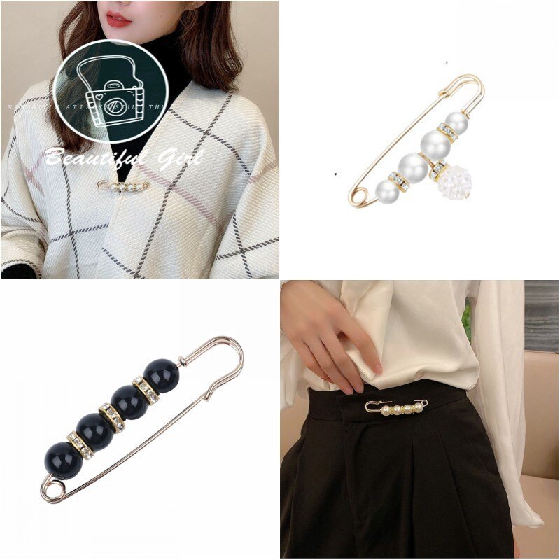 Trâm Cài Ngọc Trai Thời Trang Cô Gái Xinh Đẹp Ghim Cài Thắt Lưng Đính Đá Ghim Cài Điều Chỉnh Được Ghim Cài Ngực Quần Áo Chống Ánh Sáng Cho Nữ