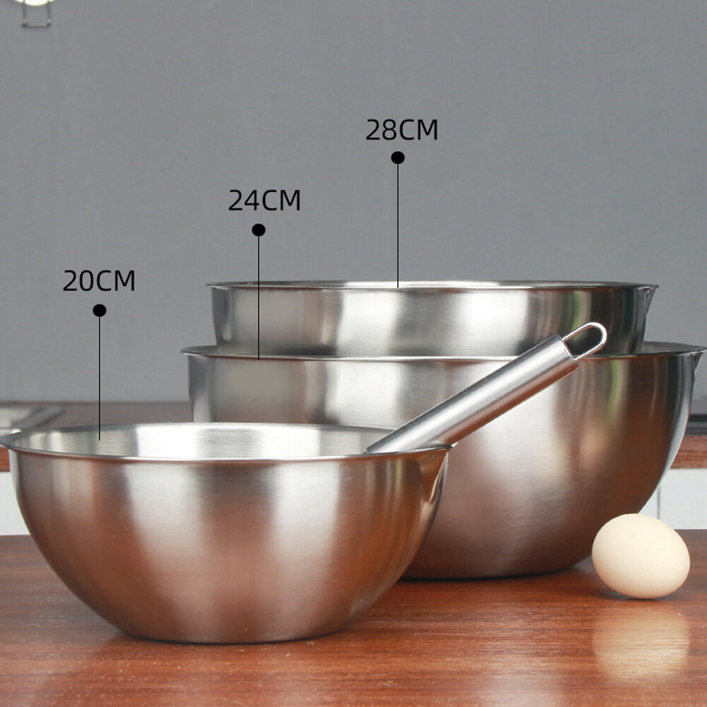Bát trộn bát đánh trứng inox để nhào bột làm salad nấu nướng