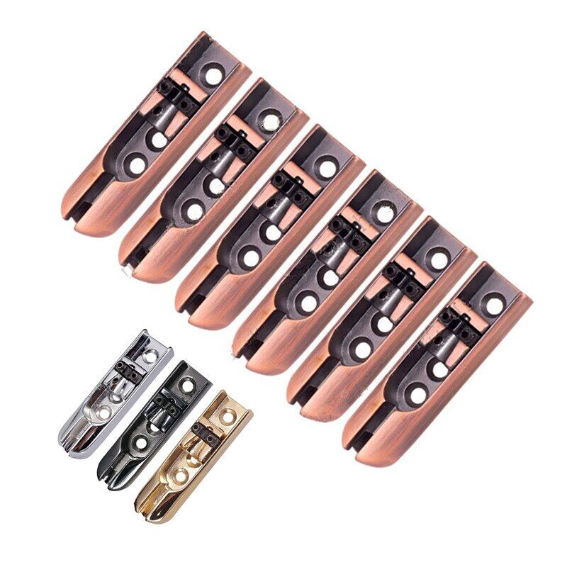 fyjhA Set Of 6 Pcs Single Individual Bridge Saddles Tailpiece For 6 Strings Bass Guitar Musical Instrument Accessories Parts