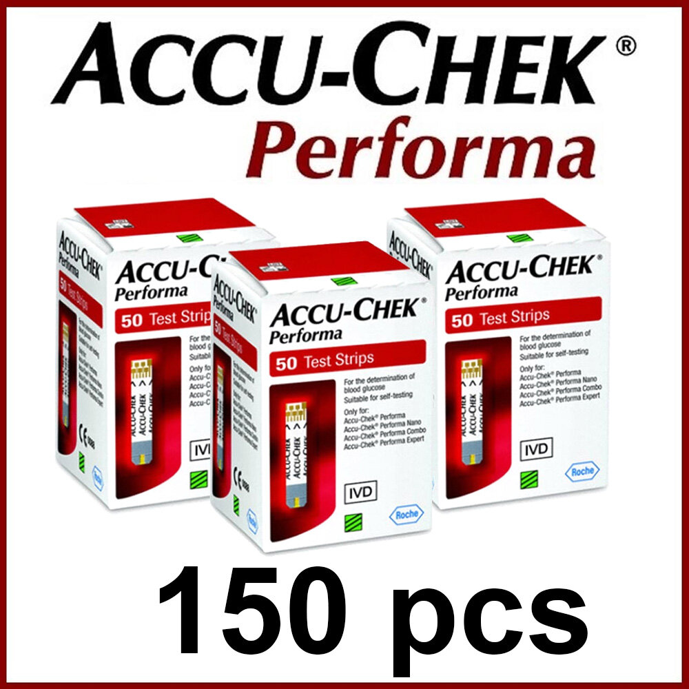 Roche Accu Chek Performa Diabetic Diabetes Test Strips 3 Box UP ราคา 2,900 บาท*ส่งฟรี