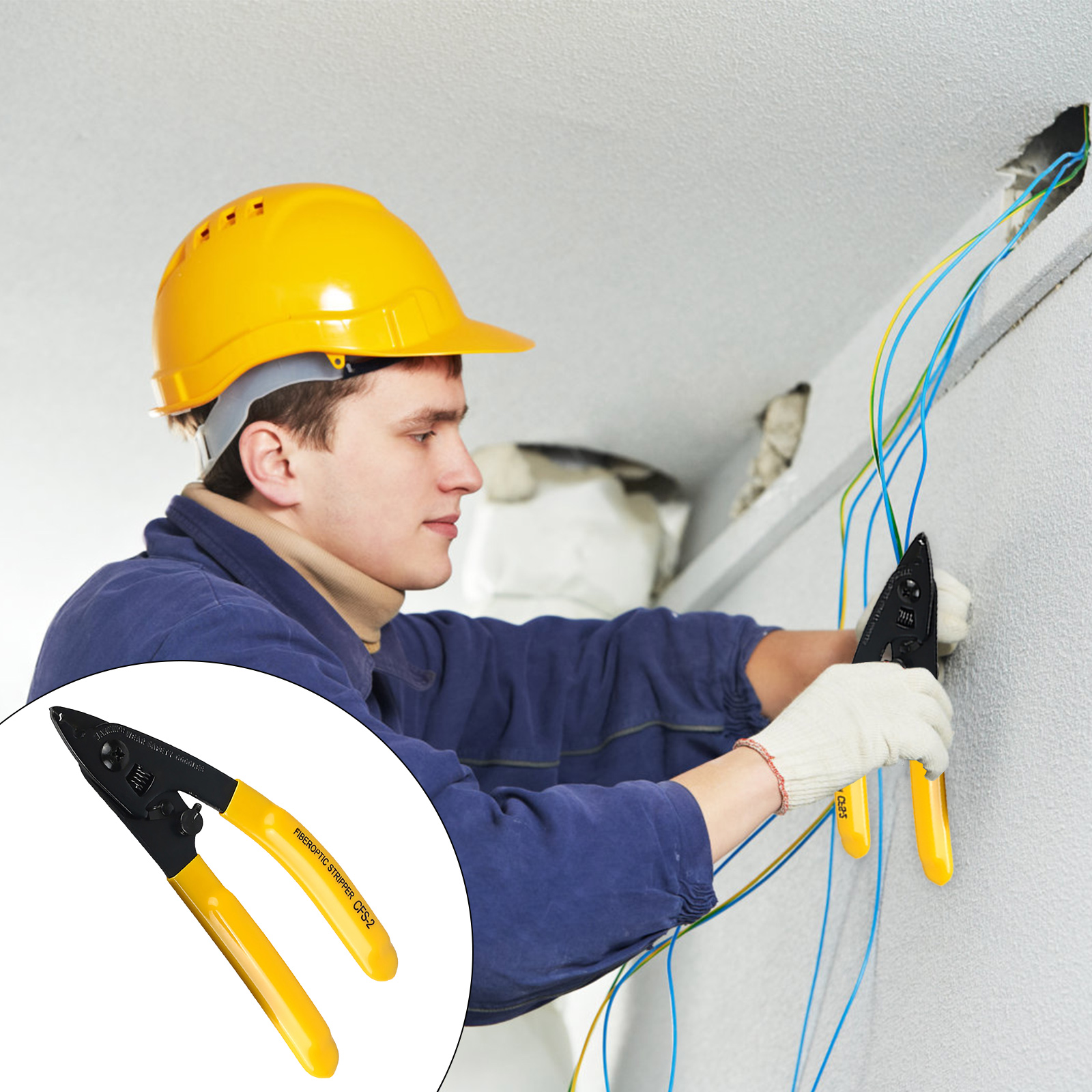Cfs-2 kìm tuốt sợi quang ba cổng dụng cụ cắt, kìm tước sợi quang
