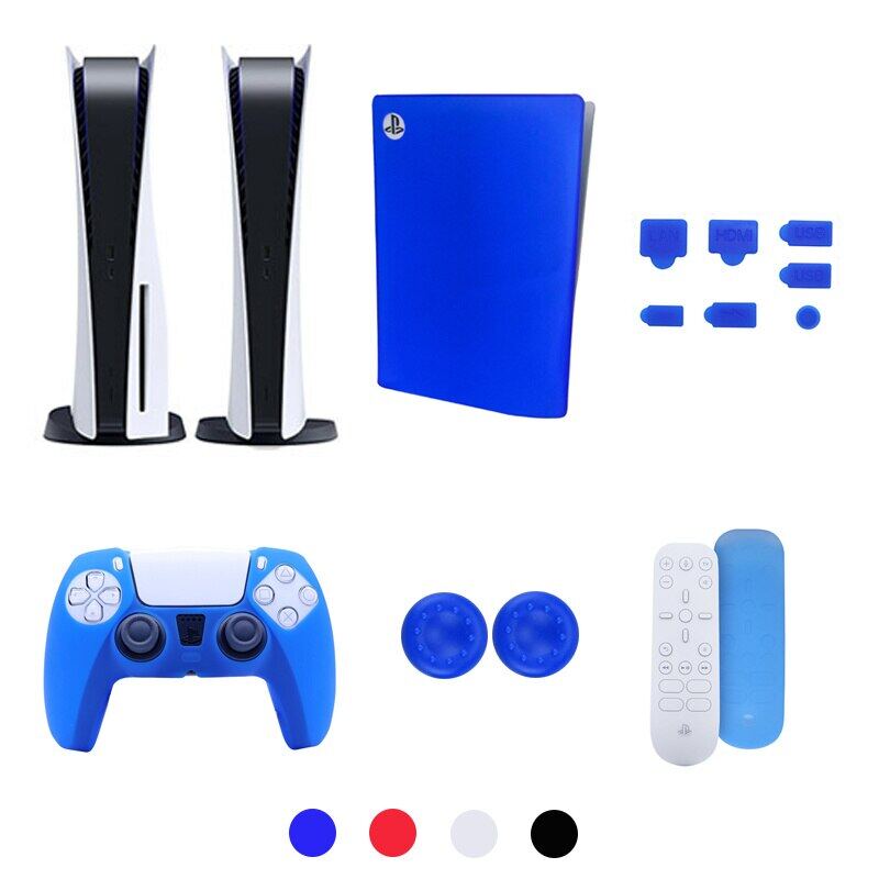 Anti-dust Kit for PS5 Soft Silicone Skin Protector Kit For Playstation 5 Console Case for PS5 Controller Gamepad Case Cover Set