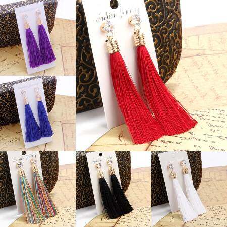 Bohemia Tassel Dangle Earrings for Women - Ethnic Fashion Jewelry