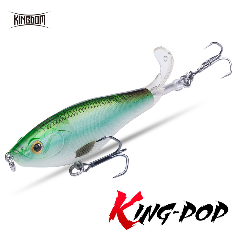 Kingdom Fishing Lure Mồi Nhân Tạo Cánh Quạt 90 Mét 11 Gam/110 Mét 17 Gam Wobblers Cứng Nổi Topwater Bút Chì Mồi Cho Bass, Pike Vv Kingpop Miễn Phí Xoay Đuôi