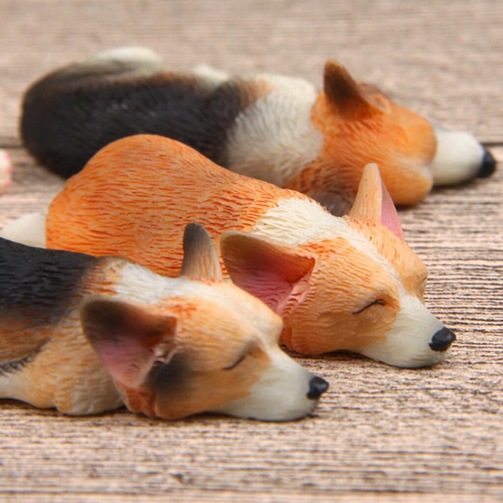 Various Miniature Lying Corgi Dog Ornament Flower Pot Figurine Terrarium Bonsai Home Garden Wedding Decor