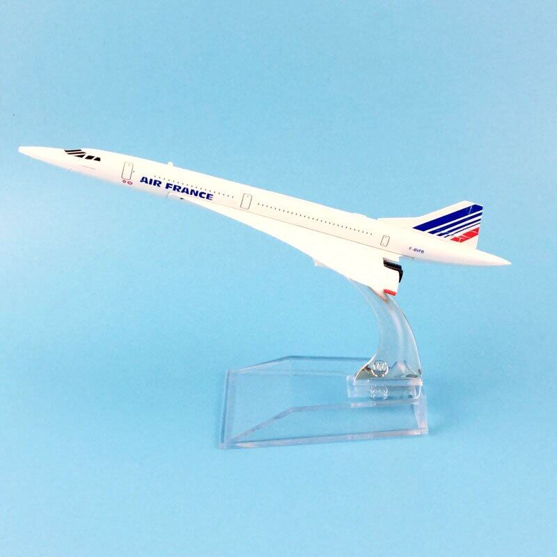 Mô hình máy bay 16cm Air France Concorde mô hình máy bay kim loại đúc máy bay máy bay 1:400 máy bay đồ chơi Quà Tặng Miễn Phí vận chuyển