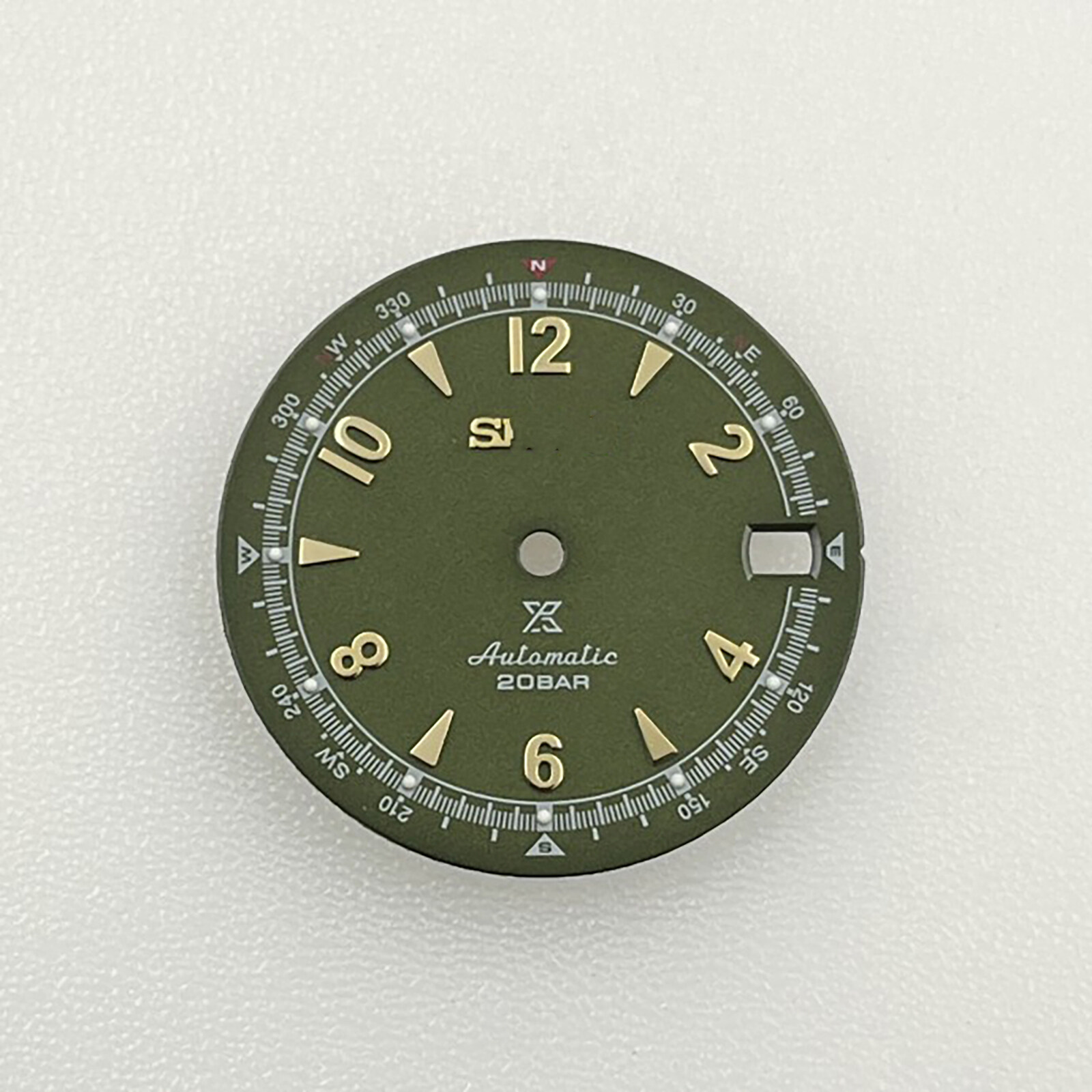 28.5MM Watch Dial Green Luminous Watch Accessories for NH35A/4R35 /NH36 Movement with S logo