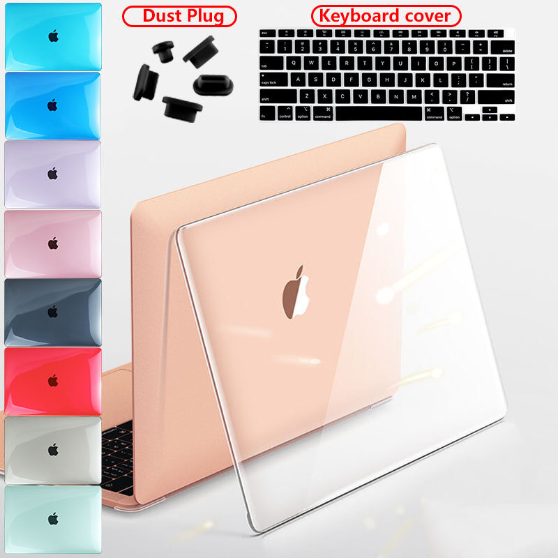Ốp Pha lê cứng cho Macbook Pro 13 15 16 inch, Ốp 2020 a2289 A2251 a2159 a1932 a2179 A1466 Air 13 Retina Touch ID / Touch Bar tay áo bảo vệ vỏ với phụ kiện Nắp bàn phím