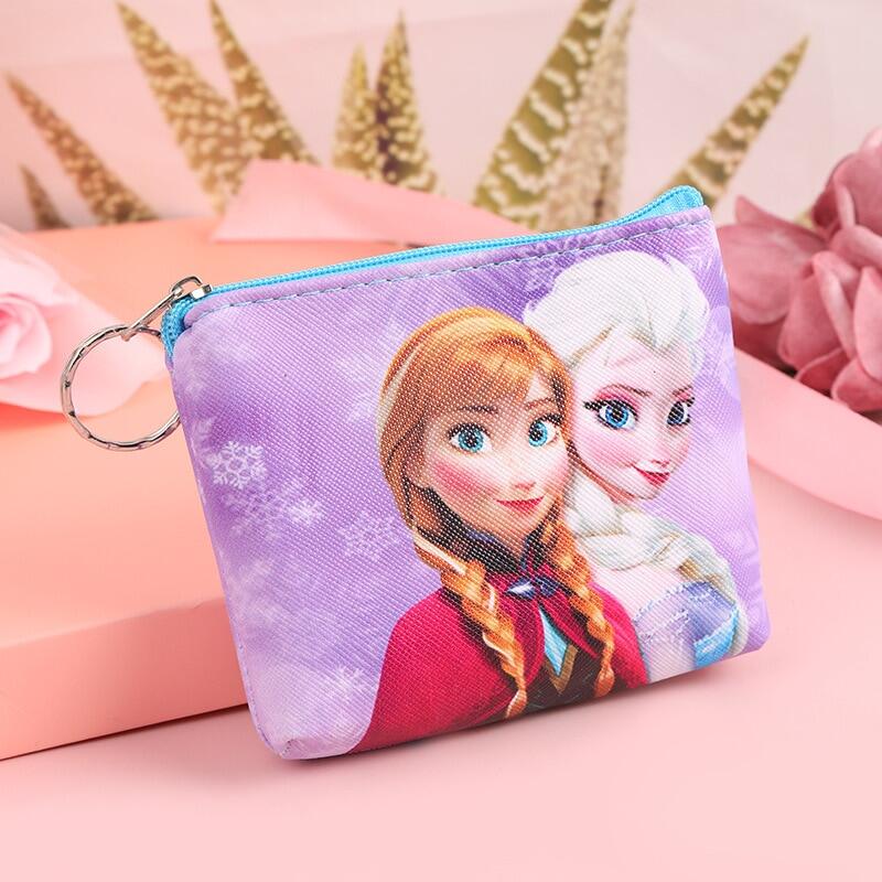 Anime Figures Frozen Elsa Anna Princess Childrens Coin Purse Pu