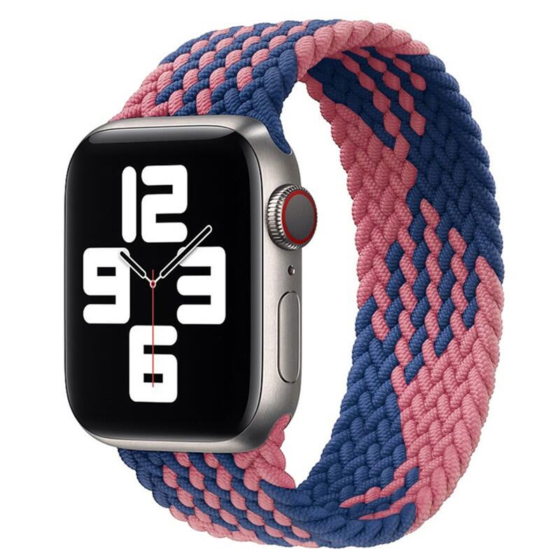 สายเดี่ยวถักไนล่อนหลากสีอย่างเป็นทางการ2021,สายสำหรับ Apple Watch SE 6สาย44มม. 40มม. สายสำหรับ I Watch Serie 5 4 3สายรัดข้อมือขนาด38มม. 42มม.