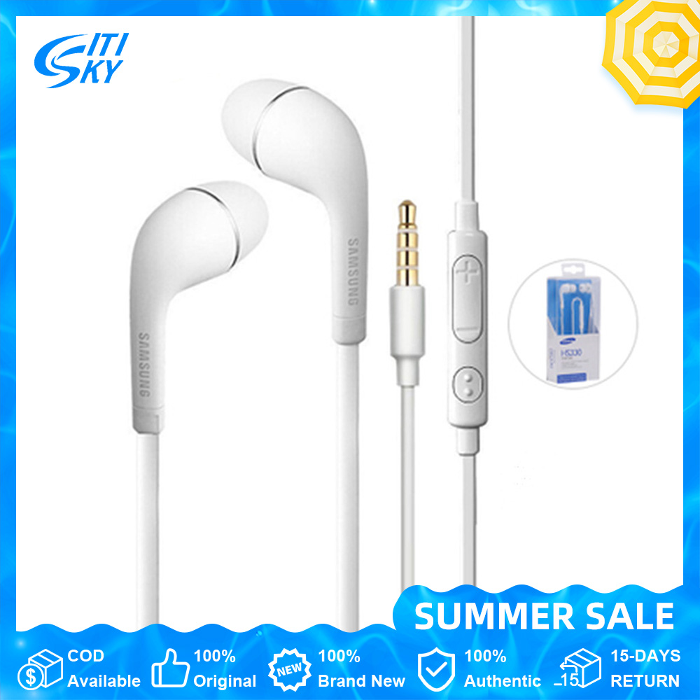 Original Samsung HS330 3.5mm In-EAR Earphones headphones With Mic/Voice Control For Galaxy S6 S7 S8 S9 S10 A30 A50 A70 - Philippines
