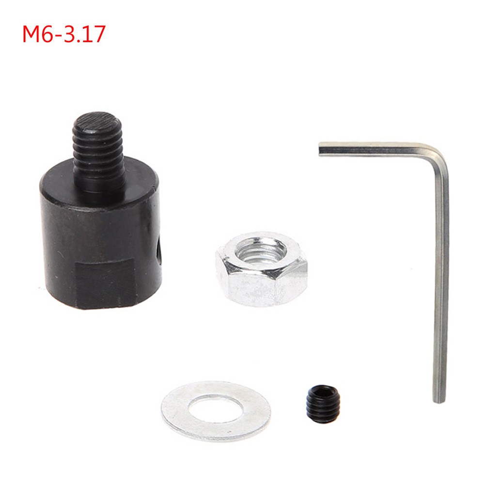 Khớp nối trục động cơ m6 3.17/4/5/6/8mm khớp nối lưỡi cưa bộ chuyển đổi mâm cặp