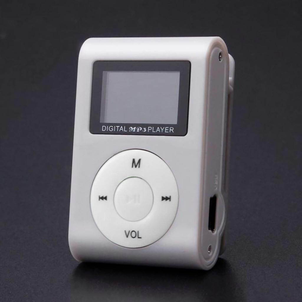 Máy Nghe Nhạc MP3 Kẹp USB Mini Màn Hình LCD Hỗ Trợ Thẻ TF Micro SD 32GB