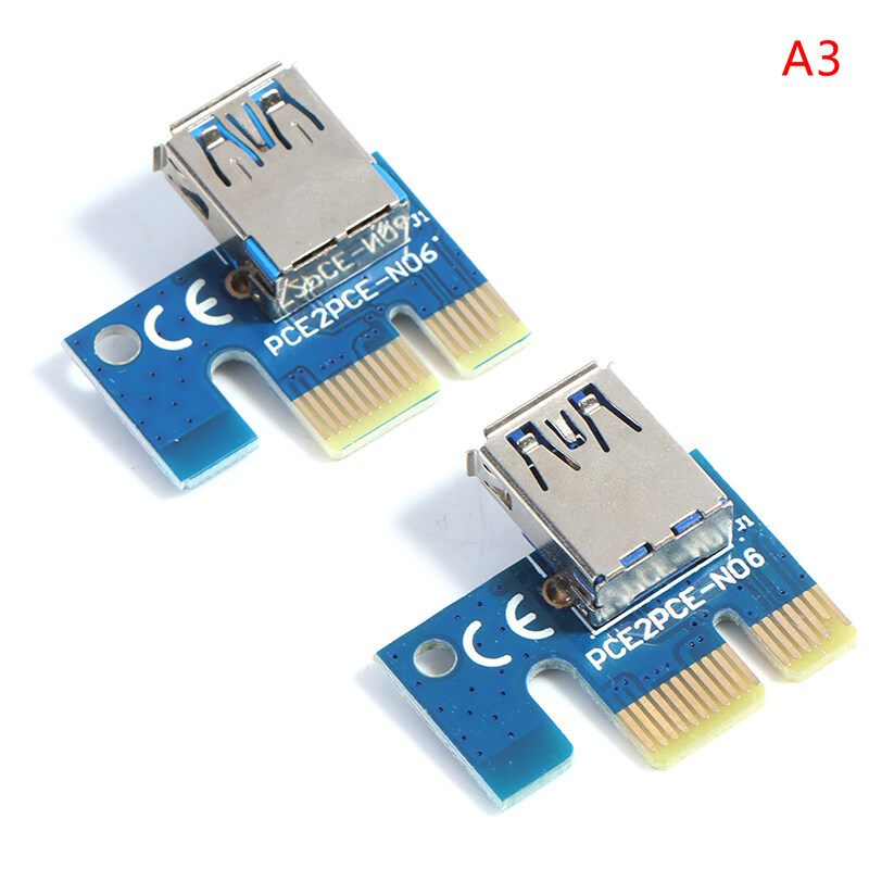 【Danux】2PCS PCIE 1X To16X PCI-E 1X To USB To กราฟิกวิดีโอการ์ด PCI-E ขยายการ์ด