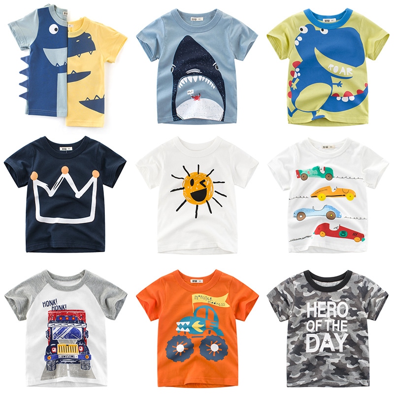 【Hot Sale】 Cartoon Print Tfor Boys TransportationT ShirtKids TshirtT Shirts Tops Tee Boy ClothesBS2 ราคา  465 บาท*ส่งฟรี