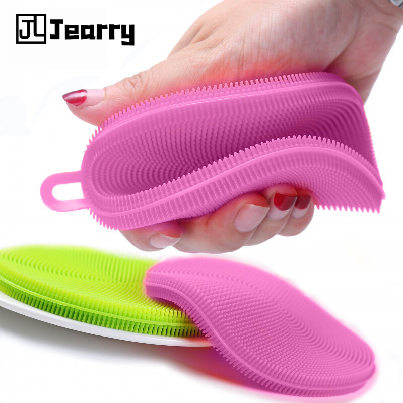 Bàn Chải Silicon Đa Năng Jarry, Silicone Rửa Chén Bàn Chải, Nồi Và Bát Khử Trùng Rửa Chén Tròn Bàn Chải Làm Sạch Bàn Chải Làm Sạch