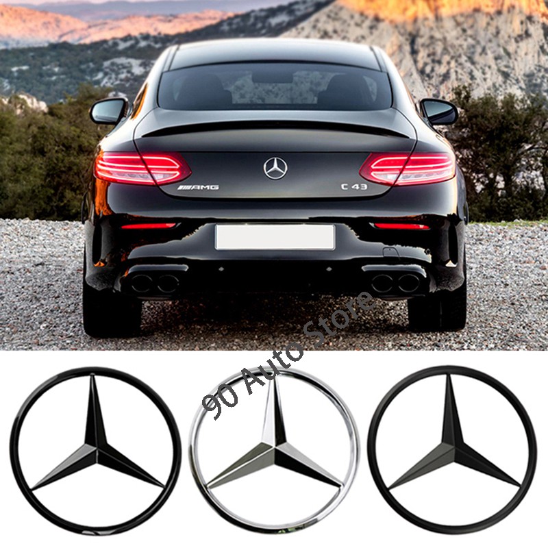 Hys huy hiệu biểu tượng phía sau xe hơi cho mercedes benz gla glc cla cls slk a c e class w117 w176 w204 w205 w213 w253 đề can dán cốp xe