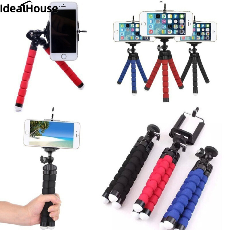 Idealhouse giá đỡ điện thoại hình bạch tuộc giá đỡ điện thoại di động mini bằng xốp linh hoạt