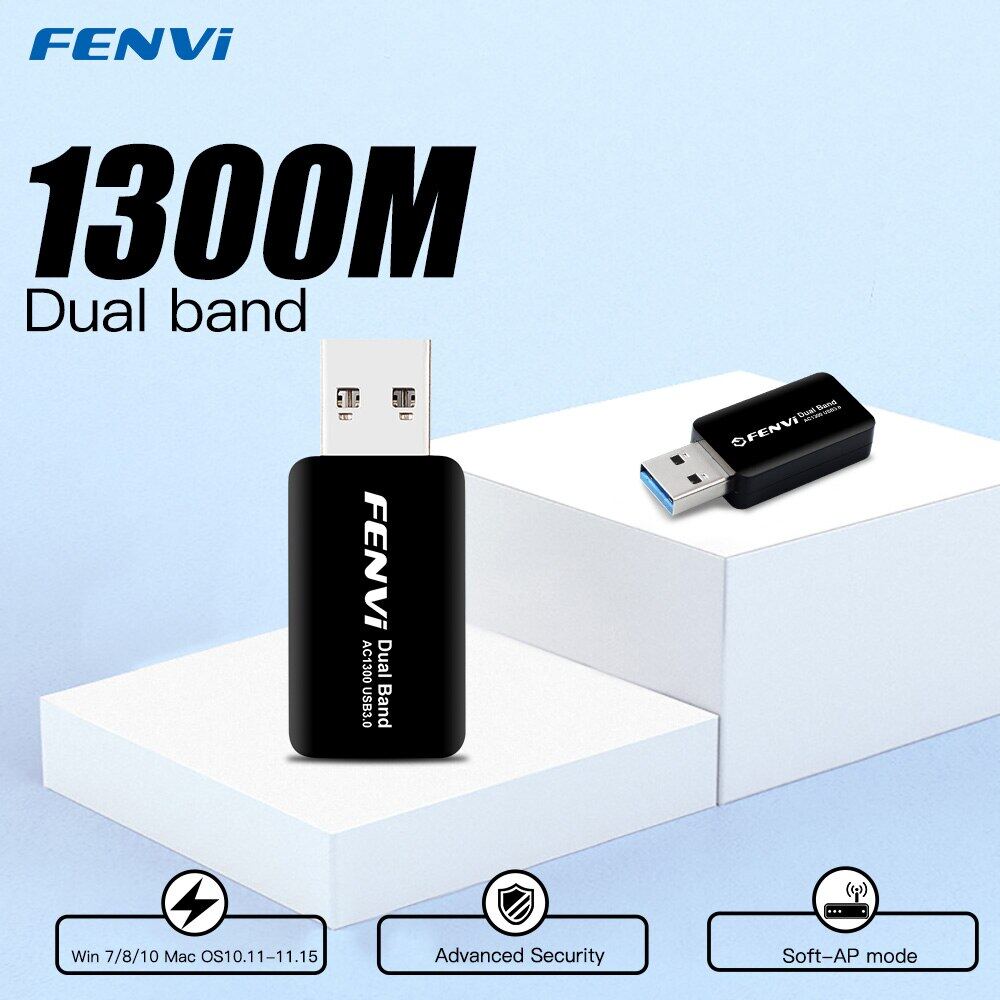 Fenvi Wifi Wireless Network Card USB 3.0 1300M 802.11Ac LAN Adapter AC1300