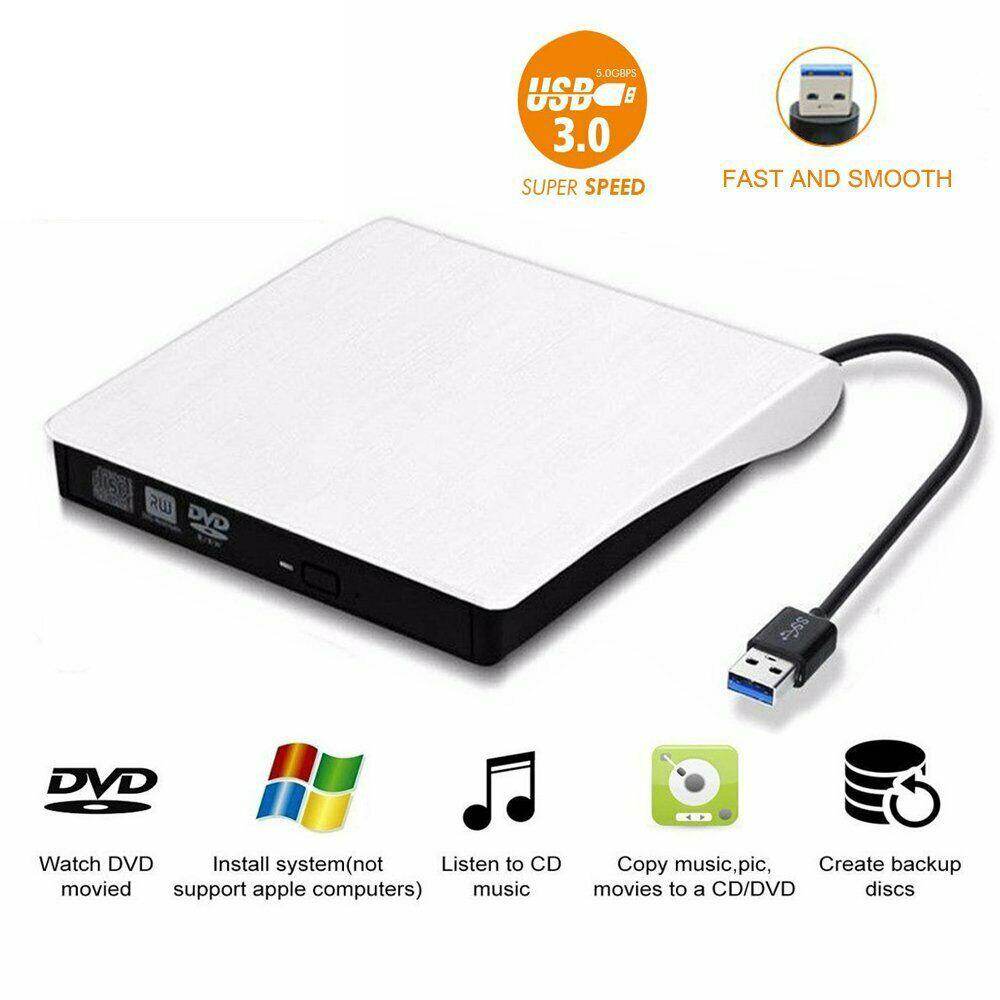 Ổ đĩa dvd usb 3.0 mỏng gắn ngoài đầu ghi dvd ± rw cd-rw cho pc máy tính xách tay mac