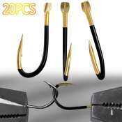 Gloryworld Titanium Fishing Barbed Hook Set - 20pcs