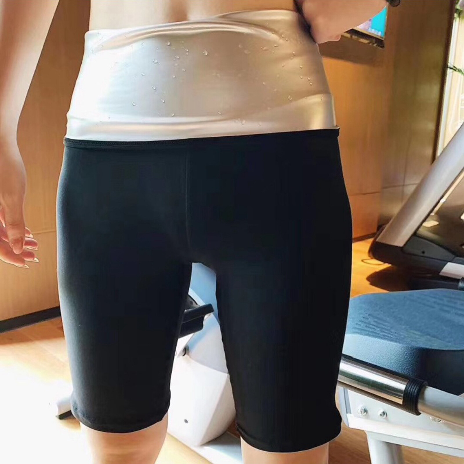 Aterneeผู้หญิงกางเกงซาวน่ากางเกงขาสั้นCapriเลกกิ้งนักวิ่งSweatpantsออกกำลังกาย