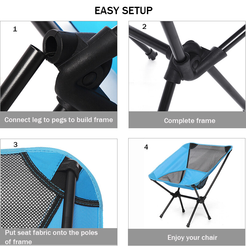 Generic Lightweight Portable Moon Chair Outdoor Folding Beach Foldable Backrest Lounger Chairs