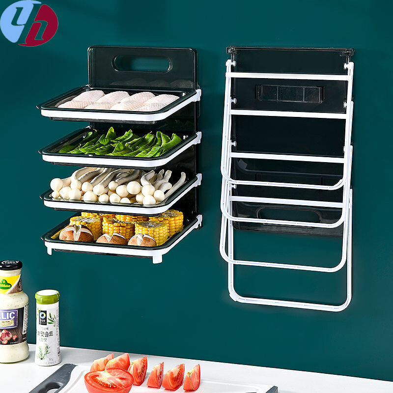 Đĩa Bếp Đa Năng Gấp Gọn, Đựng Đồ, Đĩa Lẩu Gia Dụng Không Lỗ Thủng Khay Đĩa Chuẩn Bị Nhiều Lớp Dụng Cụ Tạo Tác