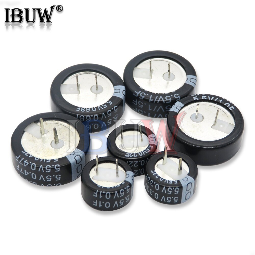 1pcs C Loại 5.5V siêu tụ điện 0.1f 0.22f 0.33f 0.47f 1F 1.5f 4.0f nút Farad tụ điện