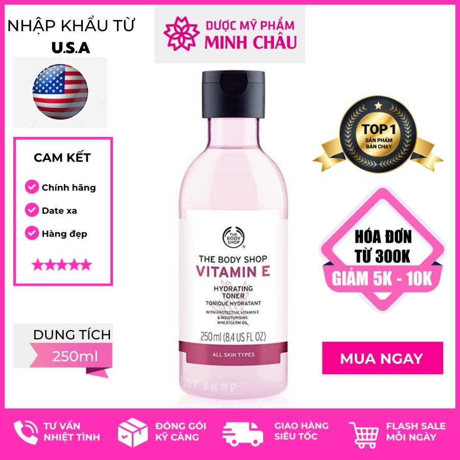 Nước hoa hồng Vitamin E The Body Shop 250ml