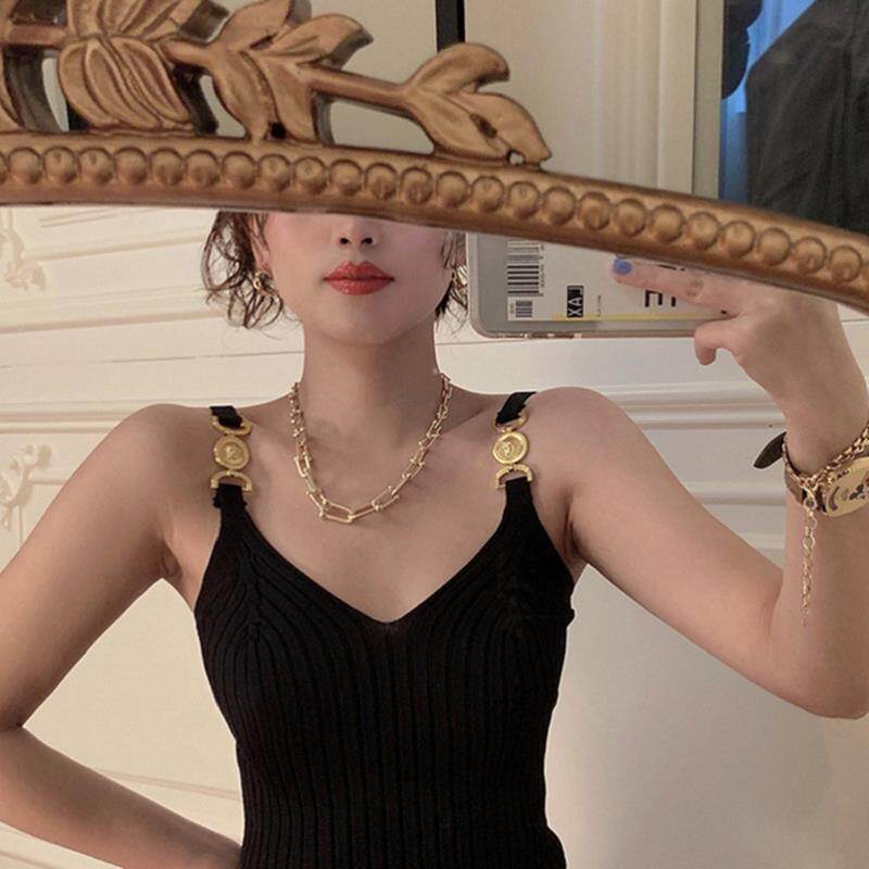 Yếm Của Phụ Nữ, Áo Hai Dây Không Tay Cổ Chữ V Gợi Cảm Dành Cho Tiệc Tùng Hẹn Hò Du Lịch