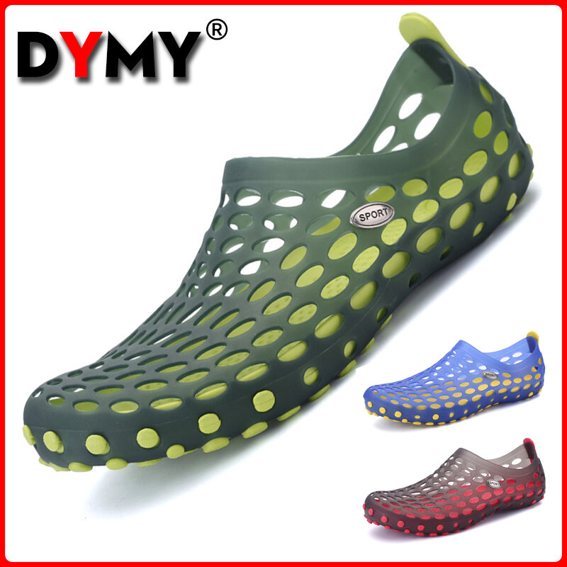 Xăng đan đi biển dymy cho nam giày lười đi nước giày lưới giày đi bộ mềm